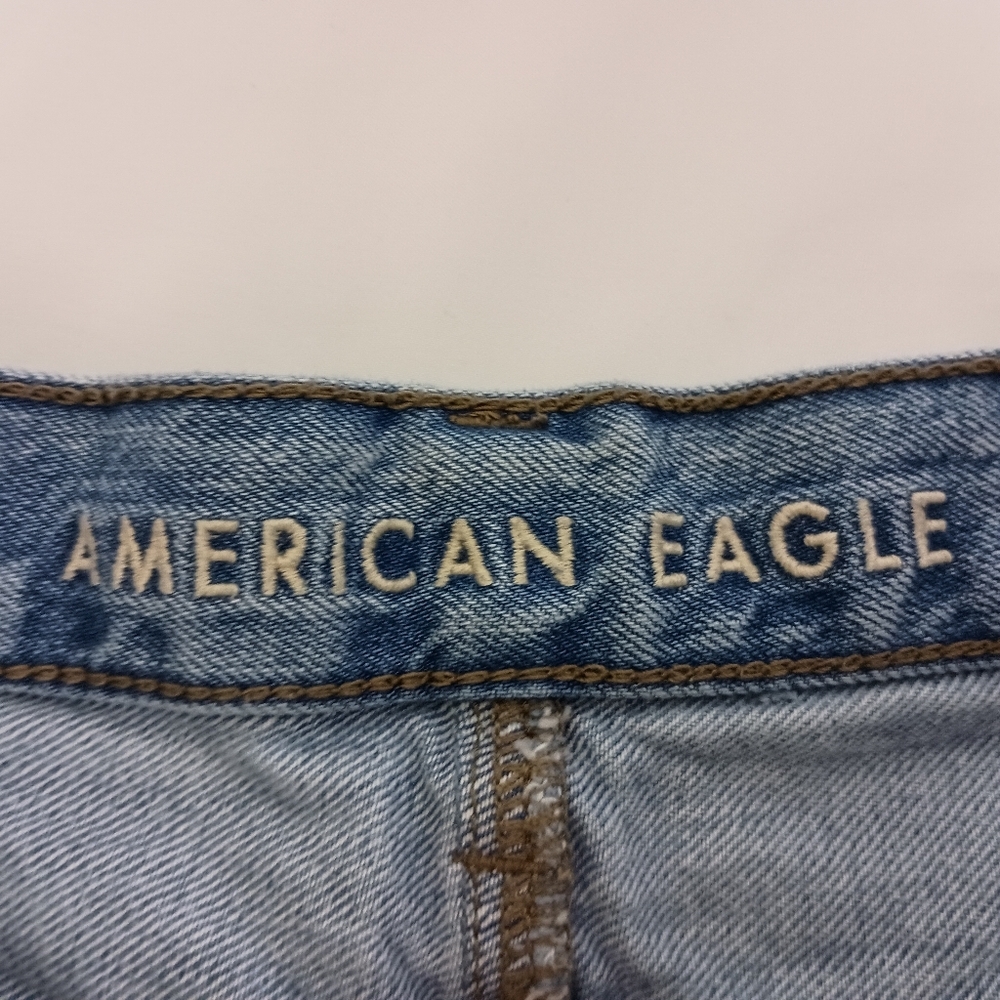 2/$30 American Eagle Grunge,Distressed,Holy,Edgy Blue Denim Booty Shorts(#1,449) - Picture 2 of 5